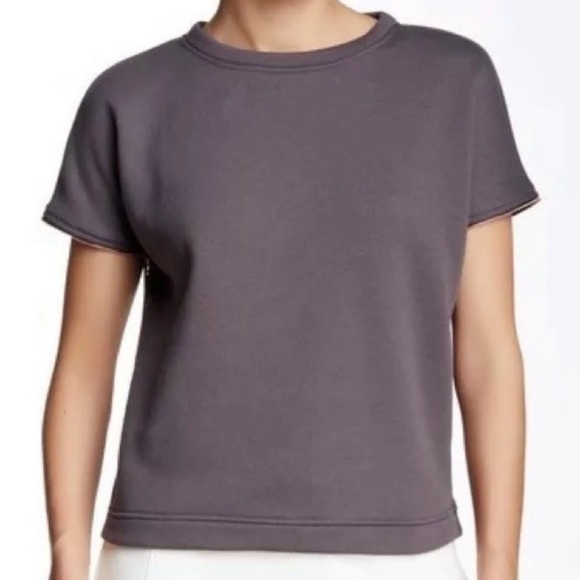 Lime & Vine Gray Sweatshirt with Rose Gold Zippers Size Medium - Picture 4 of 6